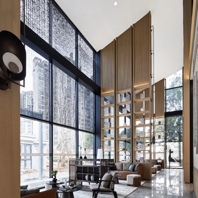 鸿艺源设计 新中式售楼处洽谈区