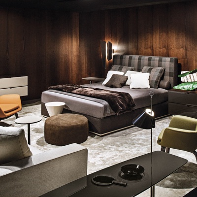 意大利Minotti品牌 现代卧室双人床