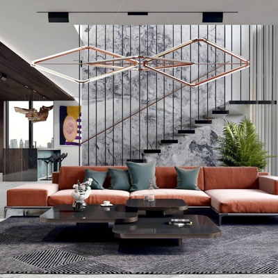 现代复式轻奢客厅