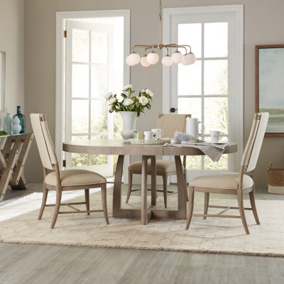 美国Hooker品牌 北欧实木圆形餐桌椅