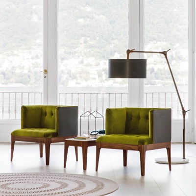 意大利porada品牌 北欧布艺靠背沙发椅