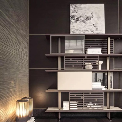 卢志荣设计 新中式实木装饰架