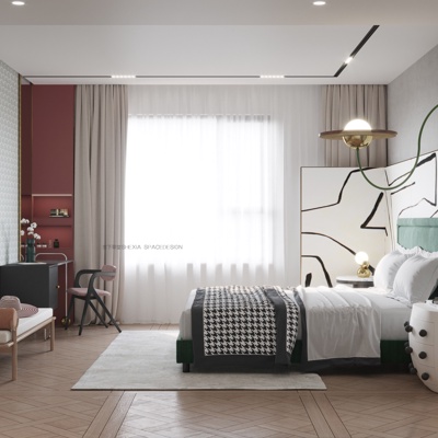 宁洁设计 现代卧室主人房