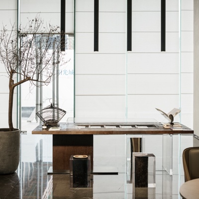 元禾大千设计 新中式实木泡茶桌椅