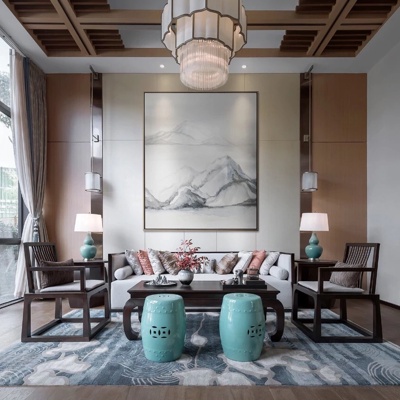 太合南方设计 新中式沙发组合