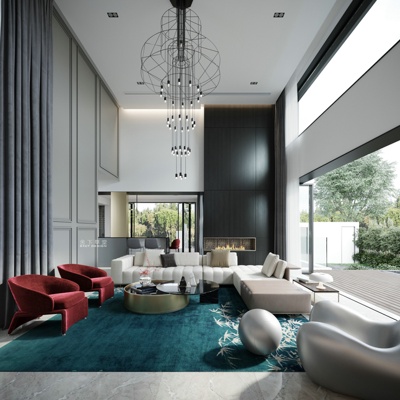 宁洁设计 现代混搭客厅