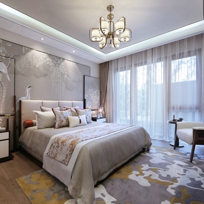 天鼓设计 新中式卧室