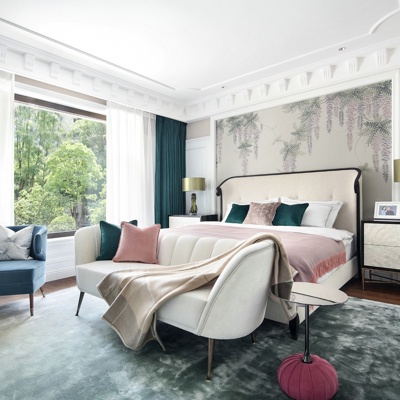 STUDIO.Y余颢凌设计 法式简约卧室主人房