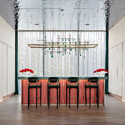 集艾设计 现代轻奢大理石吧台