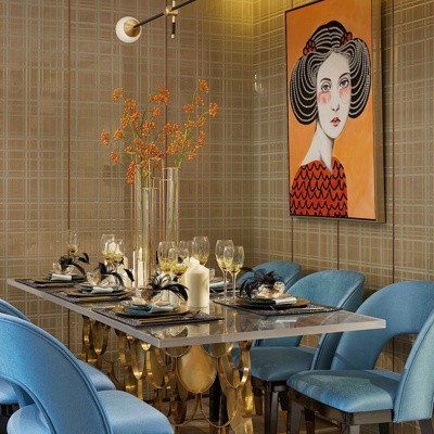 盘石设计 现代餐桌椅