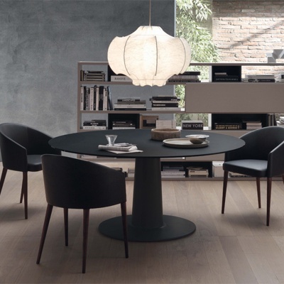 意大利Jesse品牌 现代圆形餐桌椅吊灯书柜