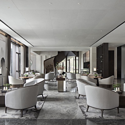 太古空间设计 新中式售楼处洽谈区