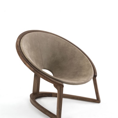 意大利Riva1920品牌 现代原木圆形扶手椅