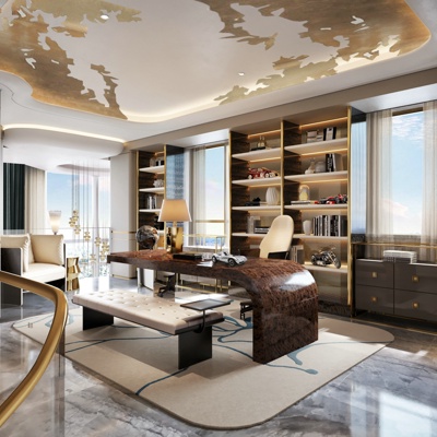 邱德光设计 现代轻奢书房