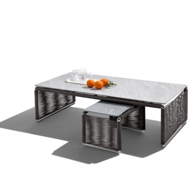 意大利FLEXFORM品牌 现代编织大理石户外茶几