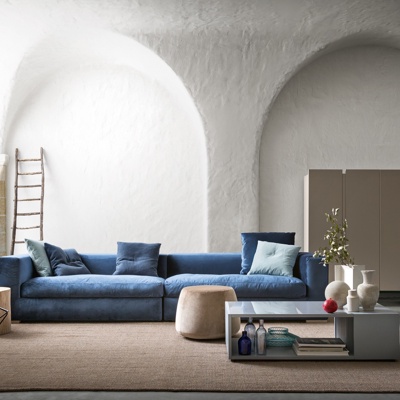 意大利ALF DAFRÈ品牌 北欧蓝色沙发组合