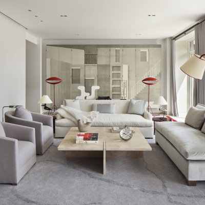 Shelton, Mindel & Associates设计 现代布艺沙发组合