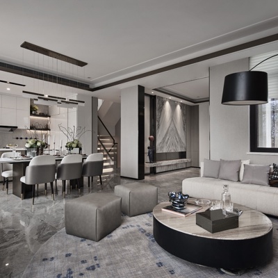 博思韦珥设计 现代客厅餐厅