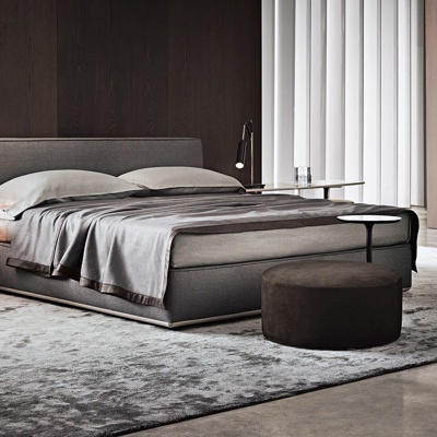 意大利Minotti品牌 现代布艺双人床