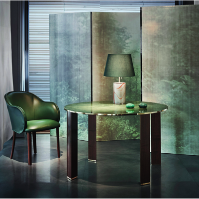 意大利Armani Casa品牌 现代圆形咖啡桌椅组合