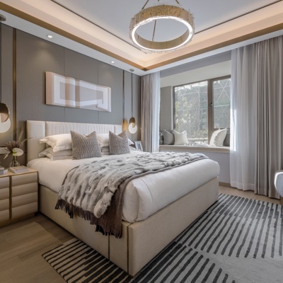 墨设建筑设计 现代混搭卧室