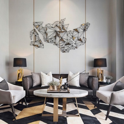 本则设计 现代轻奢皮革沙发组合