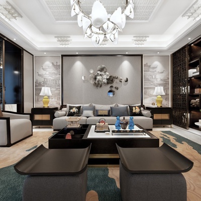 东合设计 中式客厅