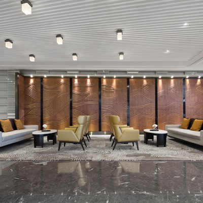 上上国际设计 新中式酒店沙发区