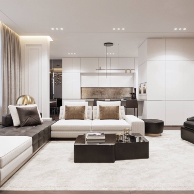 Taras Kaminskiy设计 现代客厅