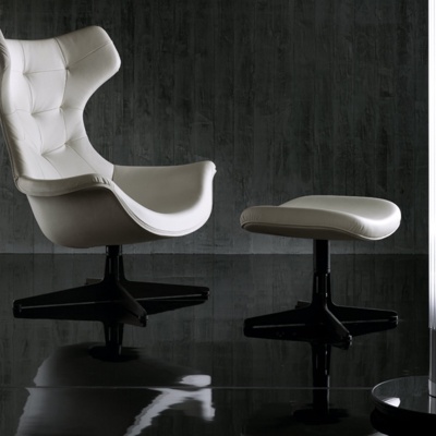 意大利Poltrona Frau品牌 现代休闲靠背沙发脚踏