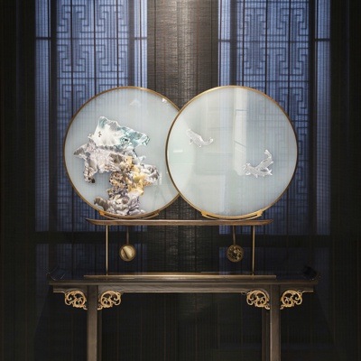 创时空设计 新中式实木端景条案