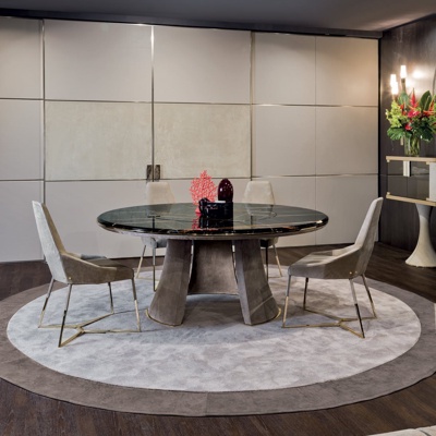 意大利LONGHI品牌 现代圆桌餐桌椅