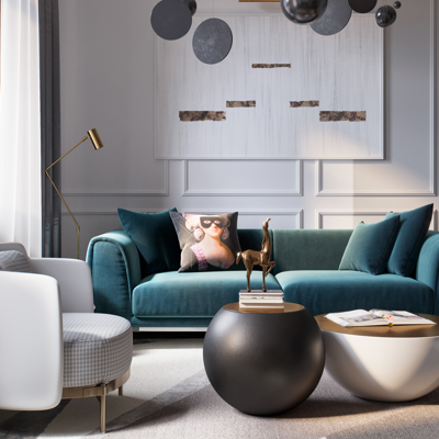 Dima Karma设计 现代布艺沙发组合