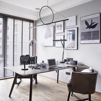 黎水仁佳设计 现代实木书桌椅