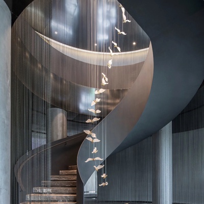 唐忠汉设计 现代高级灰旋转楼梯