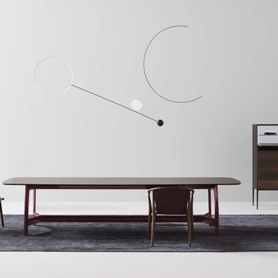 意大利B&BItalia品牌 新中式实木餐桌椅餐边柜