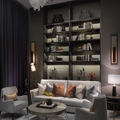 集艾设计 新中式客厅沙发组合