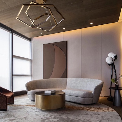 唐忠汉设计 现代布艺沙发组合