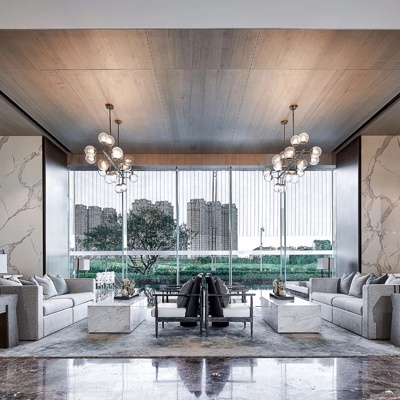 乐尚设计 现代售楼处洽谈区