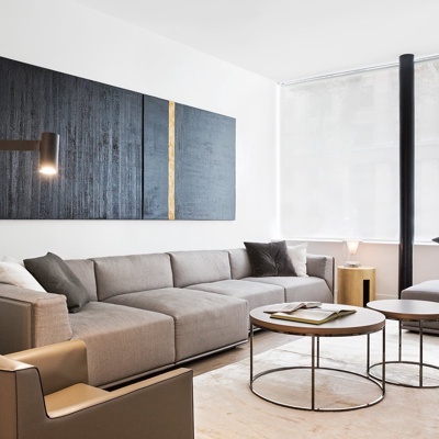 意大利Meridiani 现代沙发茶几组合