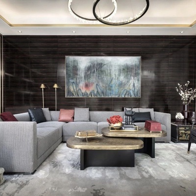 梁志天设计 新中式客厅