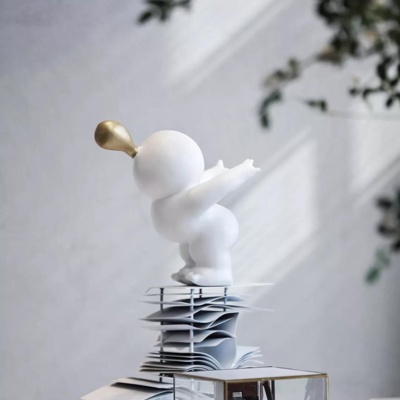 壹方空间设计 新中式白色陶瓷娃娃