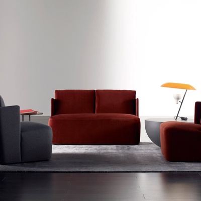 意大利Meridiani 现代皮革双人沙发