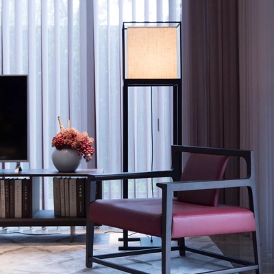 胡中维设计 新中式休闲椅落地灯组合