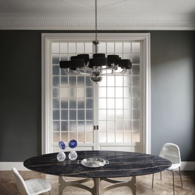 意大利BONTEMPI品牌 现代大理石圆形餐桌椅