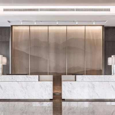 典尚设计 新中式大理石组合服务台