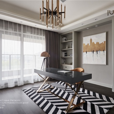 金秋软装 美式书房