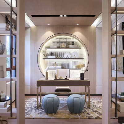 天鼓设计 新中式书房