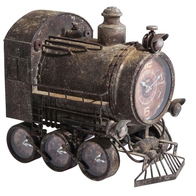 德国KARE-DESIGN品牌 工业风铁锈火车头摆钟