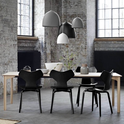 丹麦Fritz品牌 北欧长方形餐桌椅